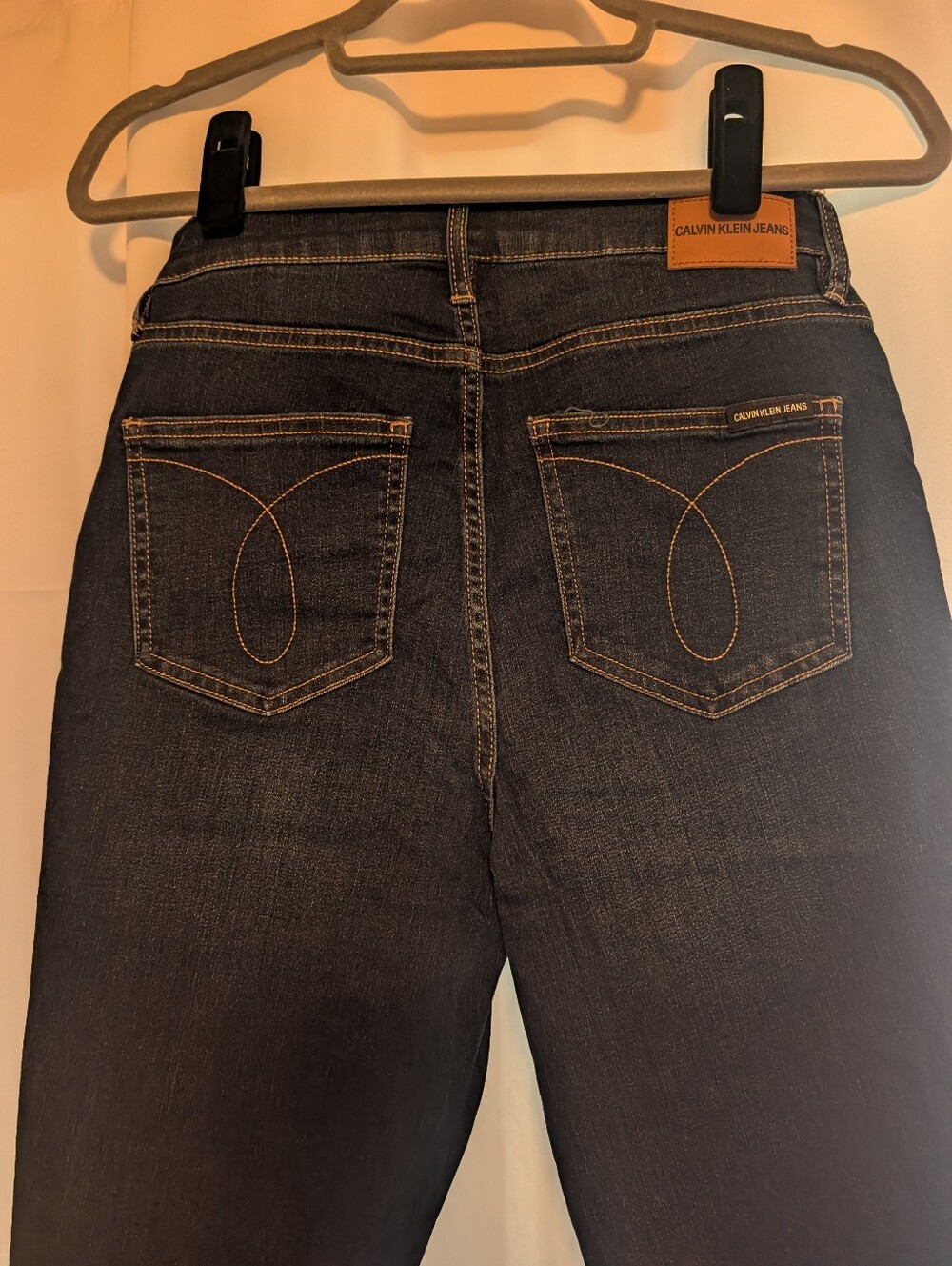 Calvin Klein Women's Dark Indigo Straight Leg Jeans